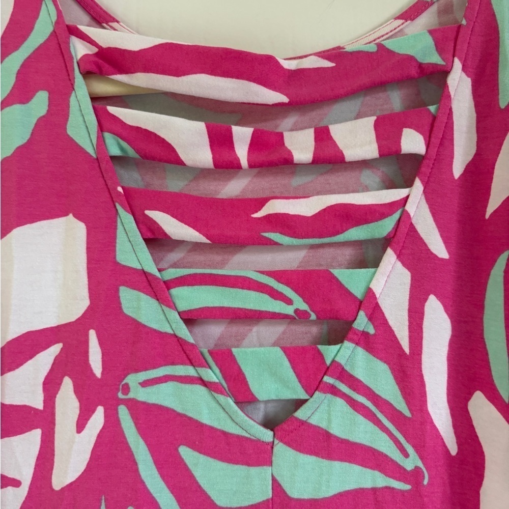 Lilly Pulitzer Ophelia Swing Dress Capri Pink Papaya Playa Lattice Size Small - Picture 3 of 7
